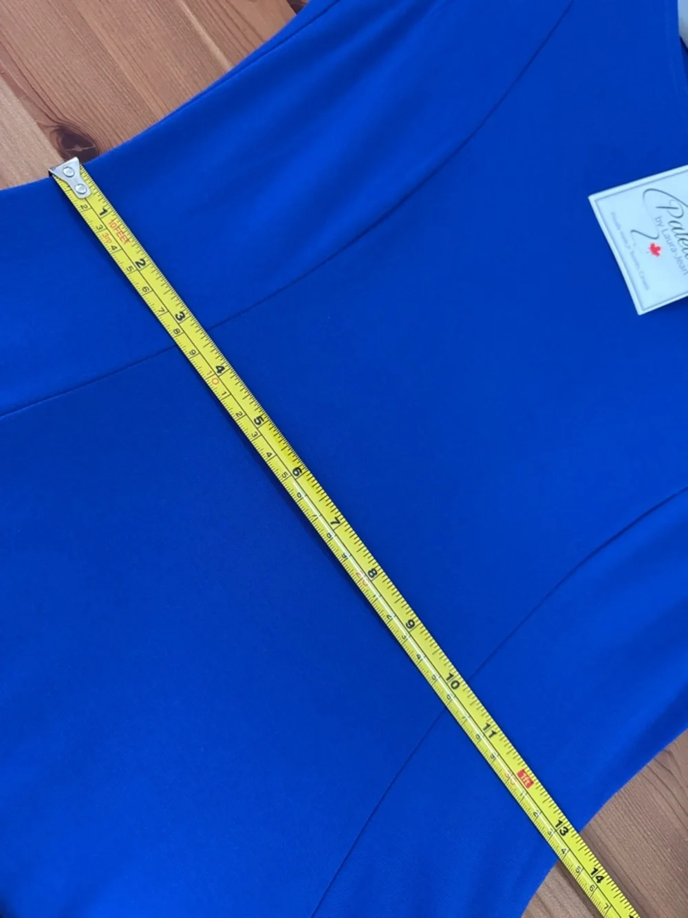 🇨🇦 Palette Ewa Blue A- line swing dress with pockets - Picture 9 of 10